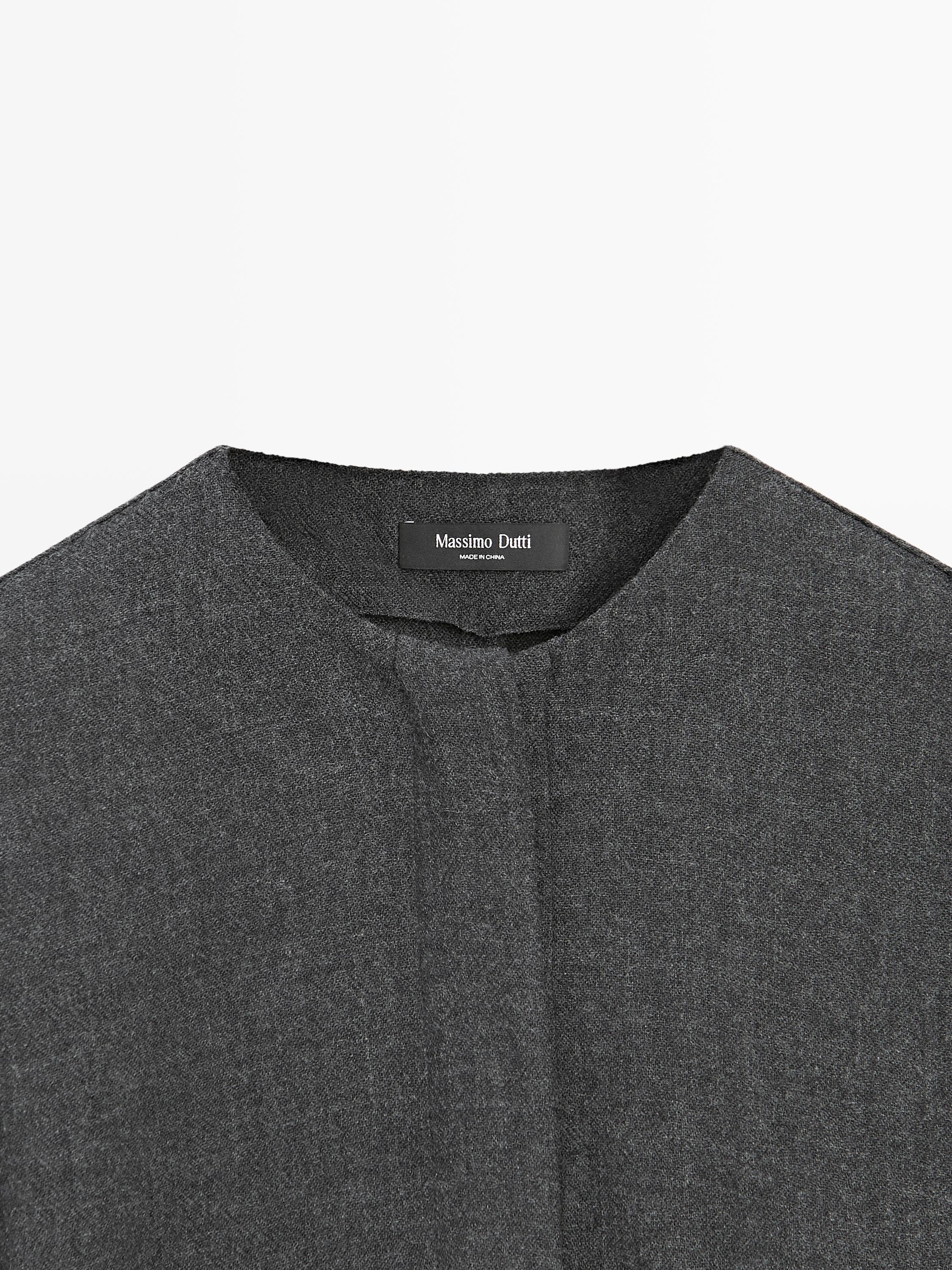 Felt texture shirt with tie detail
